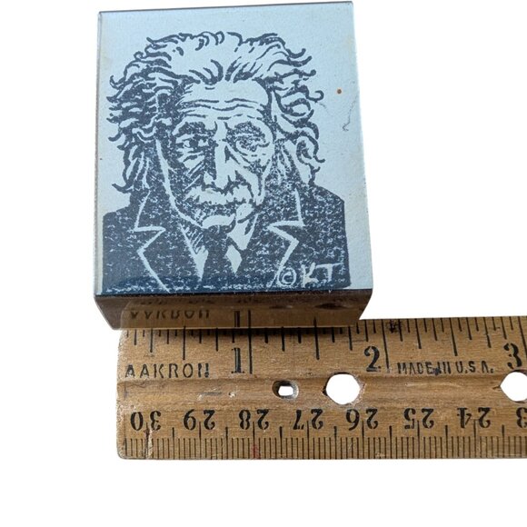 Albert Einstein Groucho Marx McBrains Lot Of 2 Wood Mounted Rubber Stamps - Picture 4 of 7